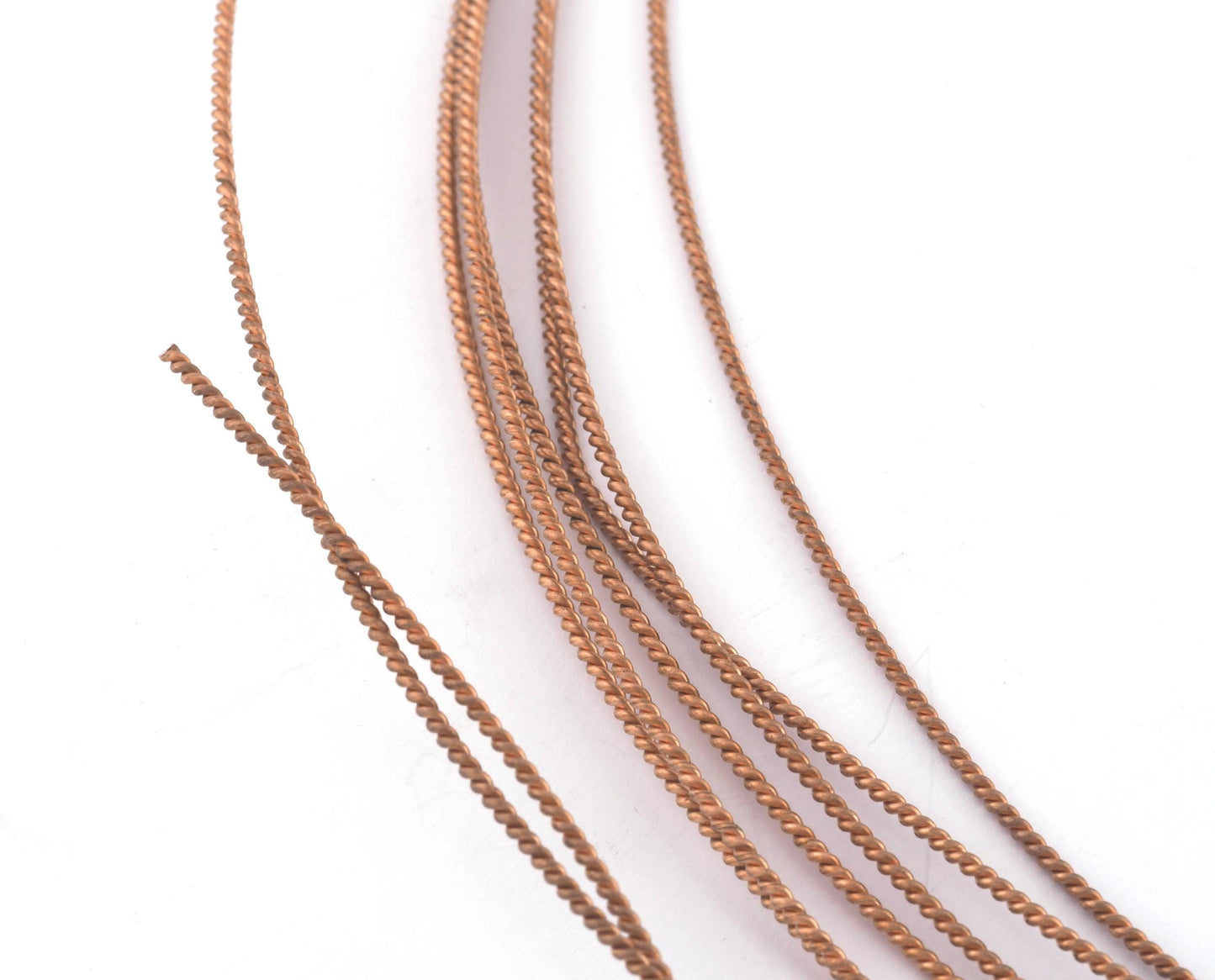 Twisted Round Strip Raw Copper Wire sheet, Home Decoration, Jewelry Findings 2mm RF7-13