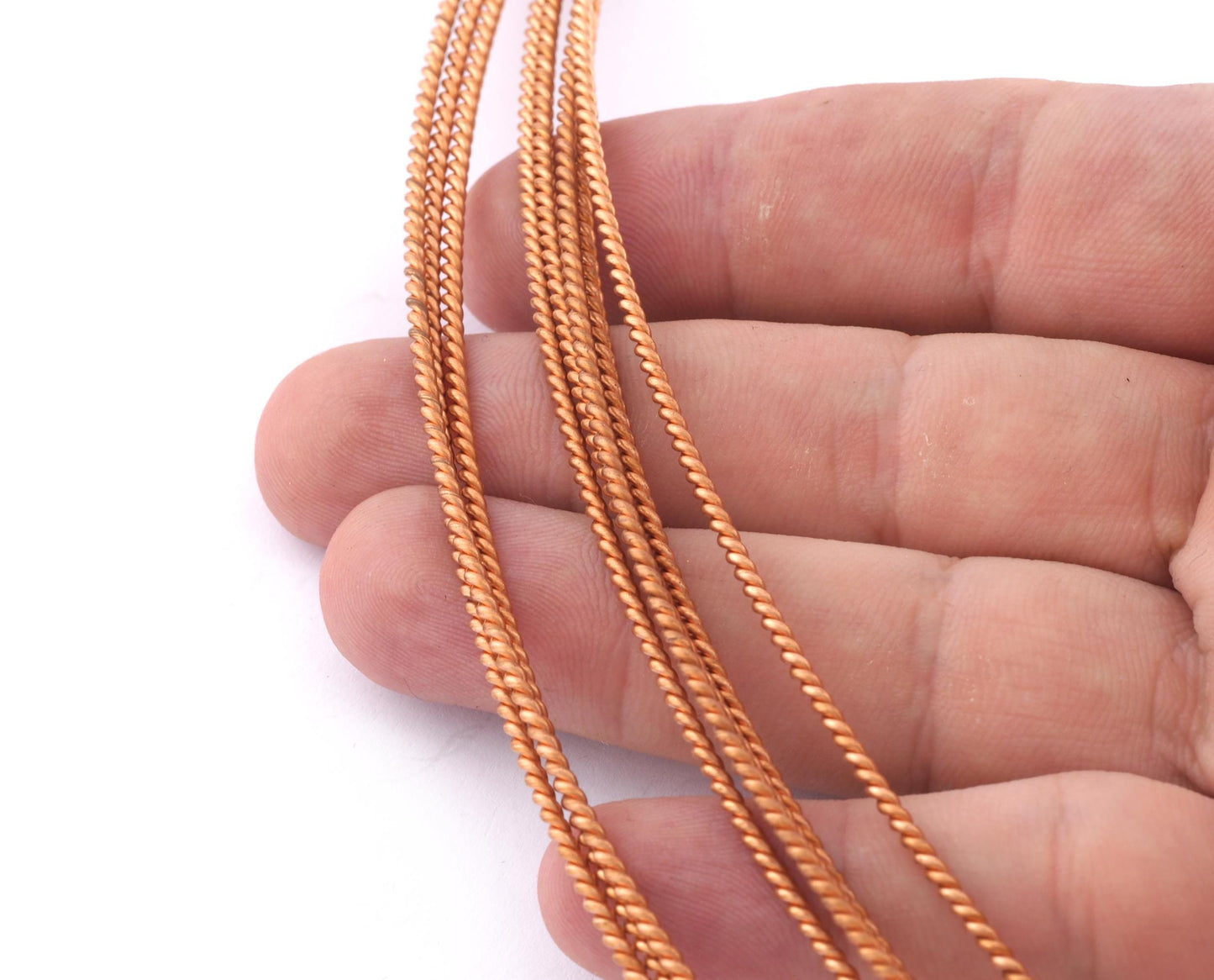 Twisted Round Strip Raw Copper Wire sheet, Home Decoration, Jewelry Findings 2mm RF7-13