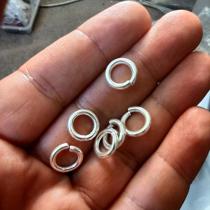 jump ring raw brass (varnish) (Shiny Silver) 11mm 12 gauge( 2mm ) 1112JV-72 1863V