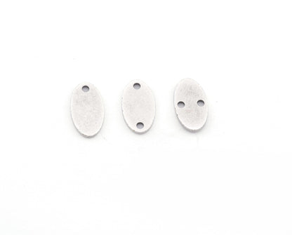 Oval Shape Charms, Connector, Earring Charms, Antique silver plated brass 15x8 mm thickness 0.8mm 4992 as