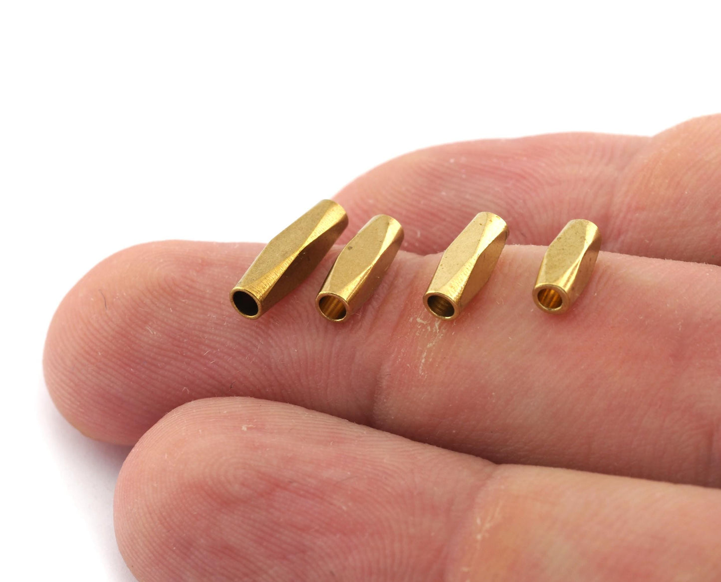 Bicone Beads, Middle Hole Beads, Jewelry Beads Raw Brass, Spacer Holder jewelry finding BAB2 2044 2045 2046 2047