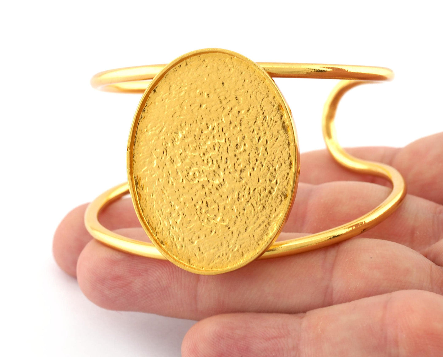 Oval Bracelet Blank Resin Blank, Cabochon Mounting, Bracelet Making, Bracelet that fits perfectly on the Wrist Adjustable 40x30mm Blank 5555