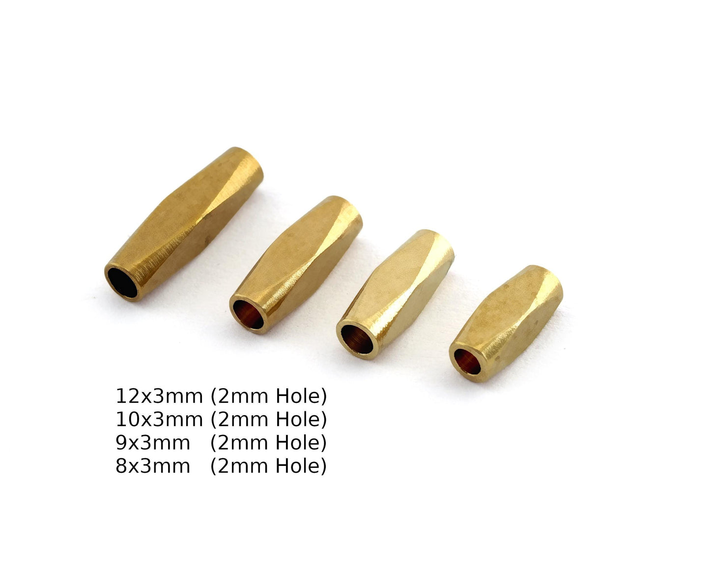 Bicone Beads, Middle Hole Beads, Jewelry Beads Raw Brass, Spacer Holder jewelry finding BAB2 2044 2045 2046 2047