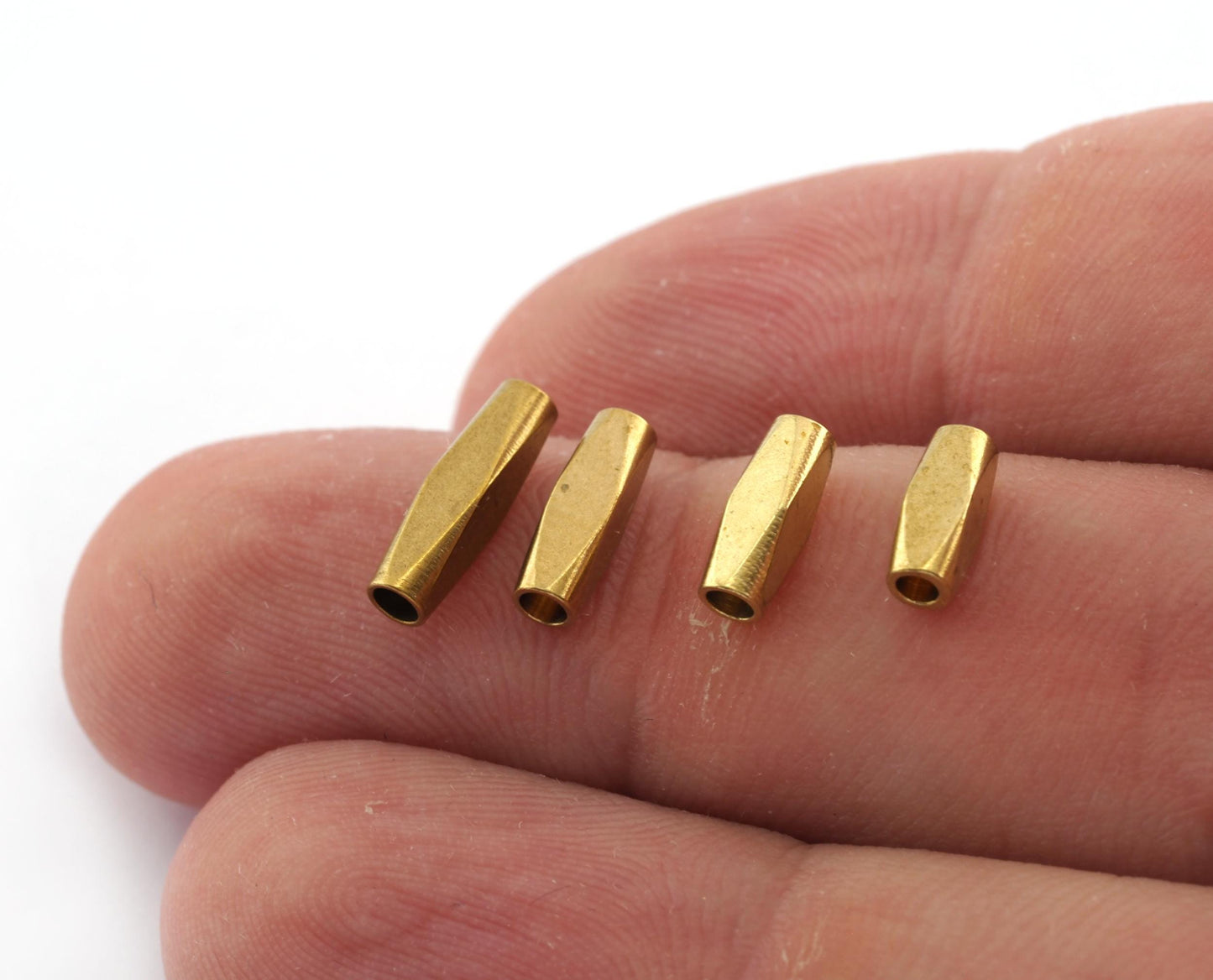 Bicone Beads, Middle Hole Beads, Jewelry Beads Raw Brass, Spacer Holder jewelry finding BAB2 2044 2045 2046 2047