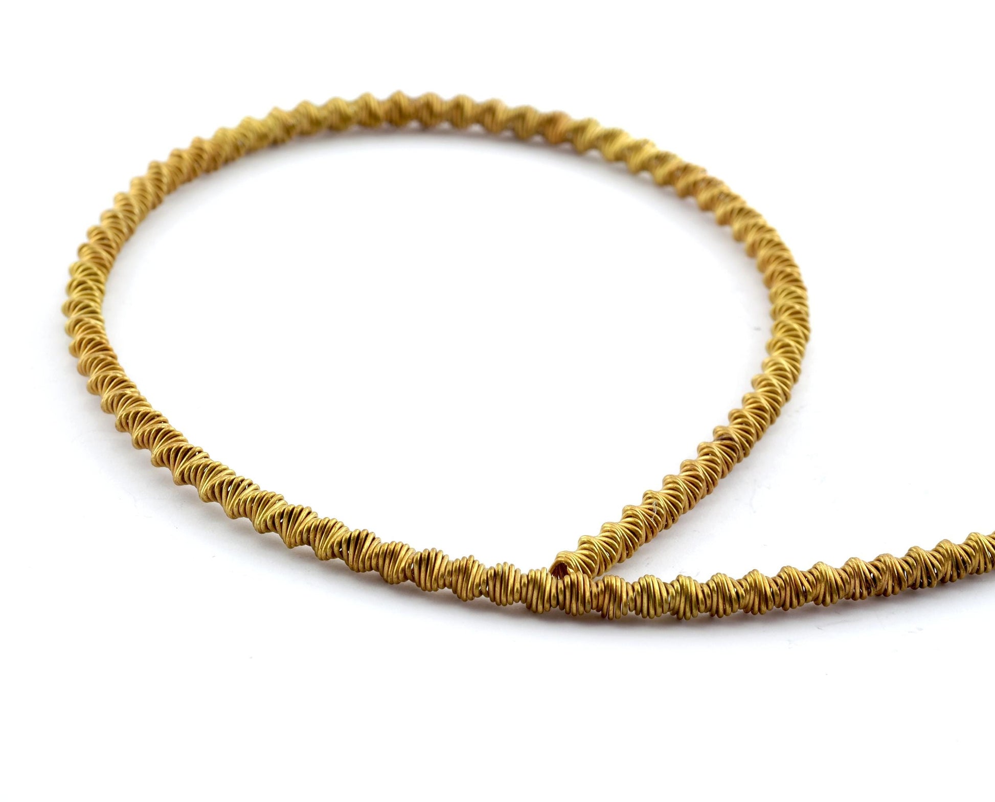 Flexible Jewelry Making Wire Art, Bracelet,Necklace, Swirl, Twisted Raw Brass Wire 5mm 5566