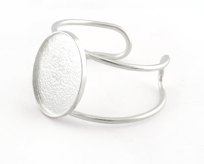 Oval Bracelet Blank Resin Blank, Cabochon Mounting, Bracelet Making, Bracelet that fits perfectly on the Wrist Adjustable 40x30mm Blank 5555