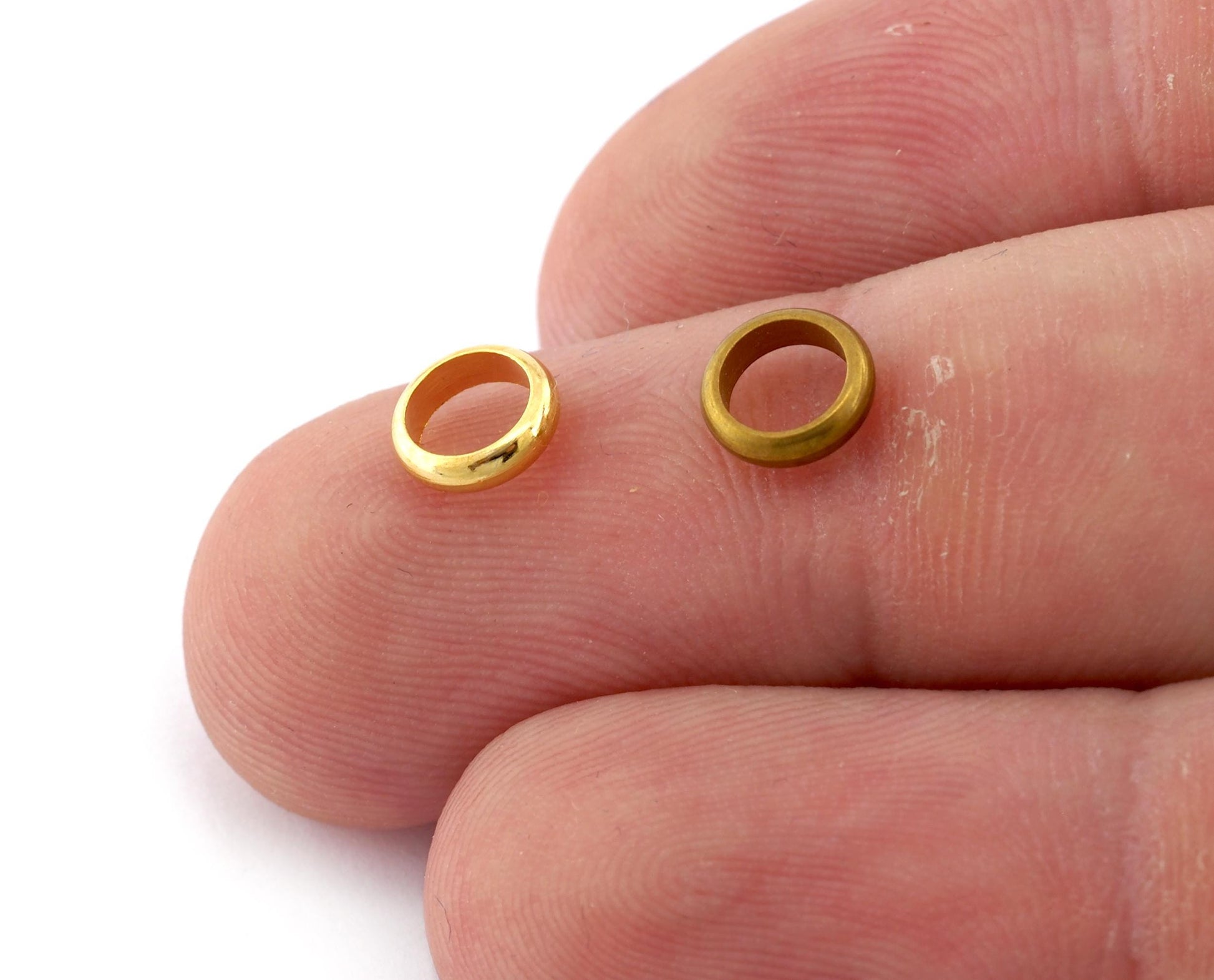 Spacer Donut Bead Raw Brass or Gold Plated Ring 7x2mm (hole 5mm 4 gauge) Charms,Pendant,Findings bab5Ri66 oz1595