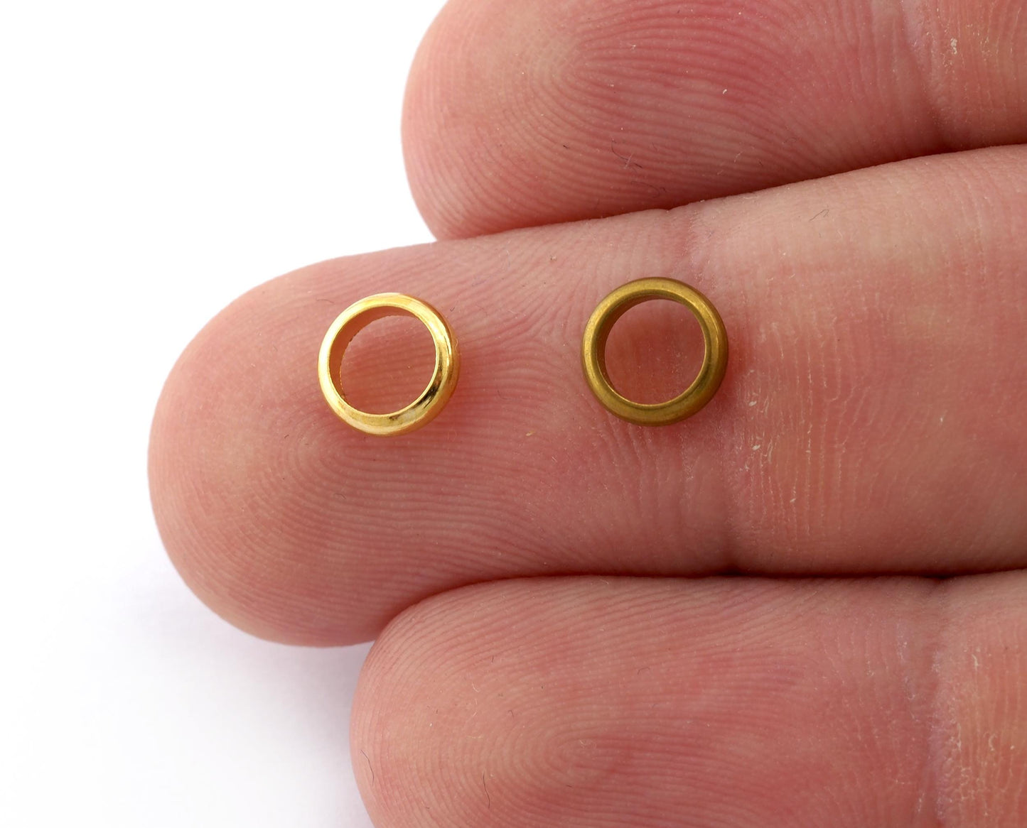Spacer Donut Bead Raw Brass or Gold Plated Ring 7x2mm (hole 5mm 4 gauge) Charms,Pendant,Findings bab5Ri66 oz1595