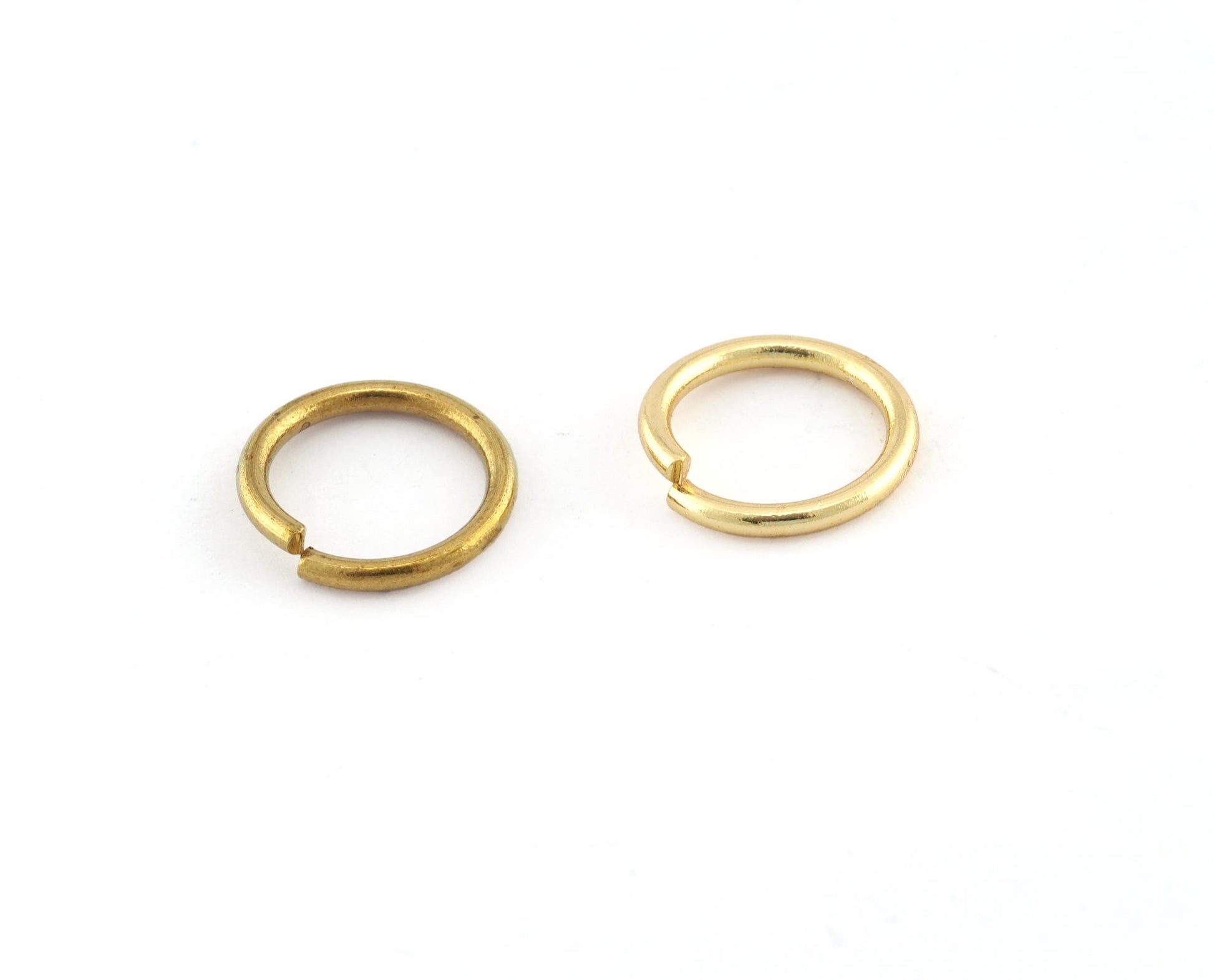 Open jump ring hoops findings 13mm (Wire thickness 1.5mm ) raw brass Rose gold or shiny gold plated jumpring 2355-60