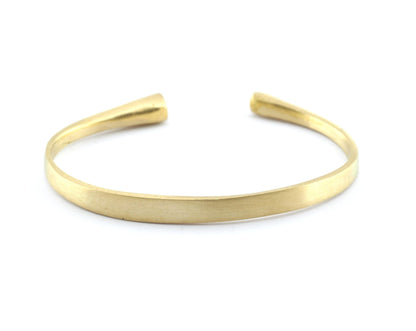 Flat Plain Bracelet , Bracelet Base Blank Raw Brass Antique Silver Shiny Silver Shiny Gold Plated Solid Brass (60mm size - Adjustable ) 5571