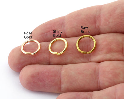 Open jump ring hoops findings 13mm (Wire thickness 1.5mm ) raw brass Rose gold or shiny gold plated jumpring 2355-60