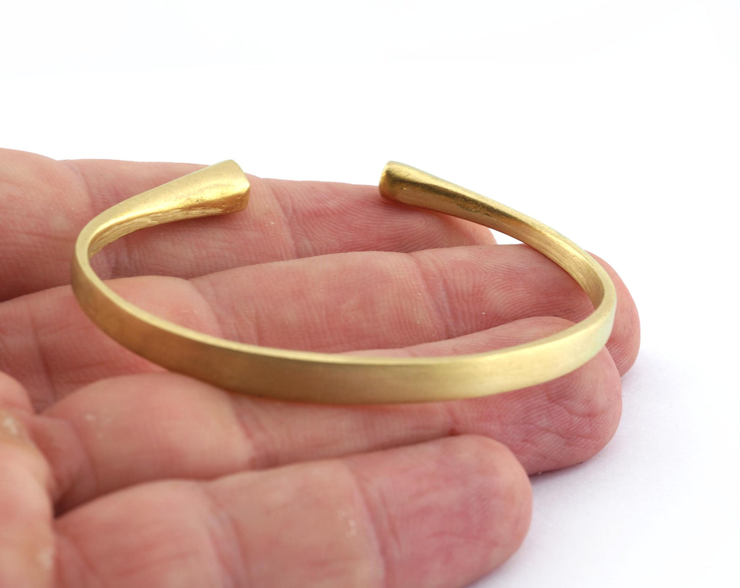 Flat Plain Bracelet , Bracelet Base Blank Raw Brass Antique Silver Shiny Silver Shiny Gold Plated Solid Brass (60mm size - Adjustable ) 5571