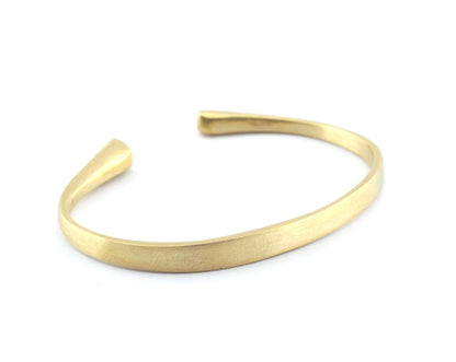 Flat Plain Bracelet , Bracelet Base Blank Raw Brass Antique Silver Shiny Silver Shiny Gold Plated Solid Brass (60mm size - Adjustable ) 5571