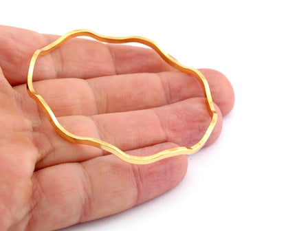 Modern minimal bracelet Base, Shiny Gold tone (60mm inside) 5576