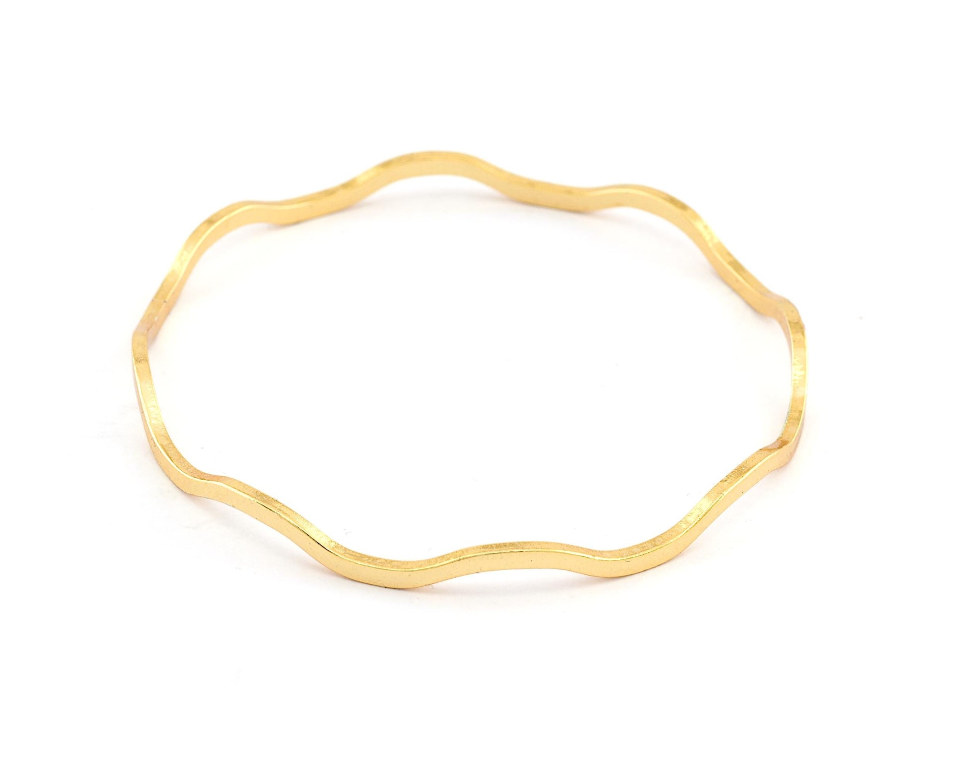Modern minimal bracelet Base, Shiny Gold tone (60mm inside) 5576