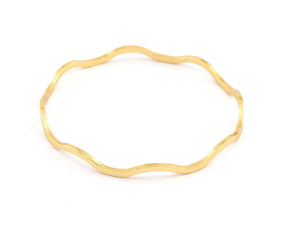 Modern minimal bracelet Base, Shiny Gold tone (60mm inside) 5576