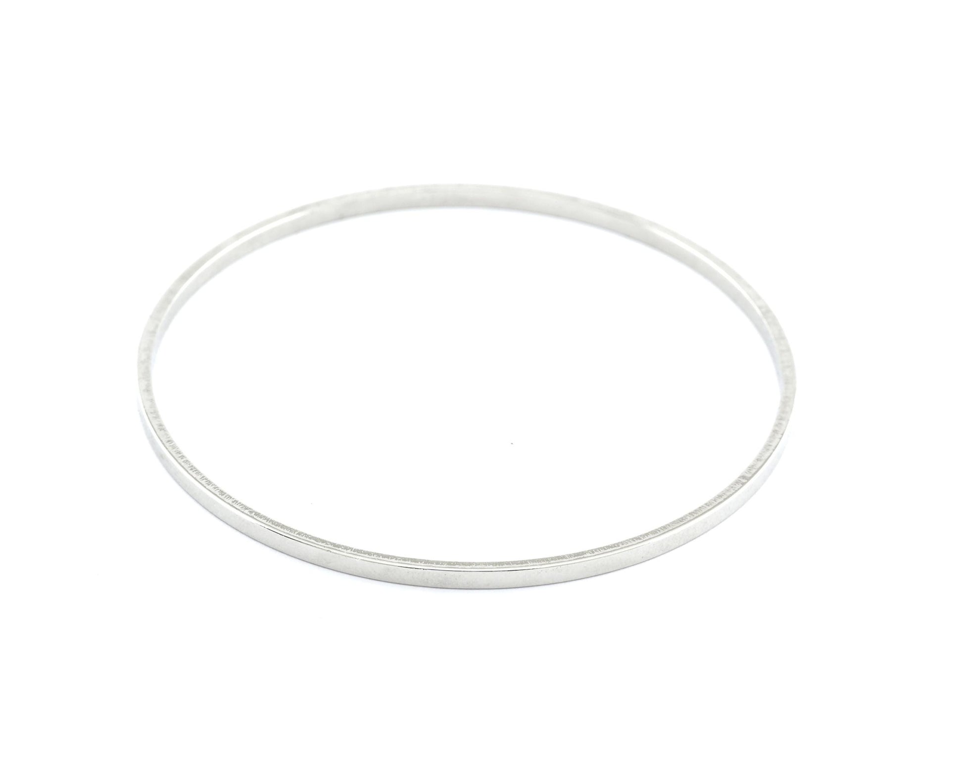 Modern minimal hoop bracelet Base, Shiny Gunmetal tone (60mm inside) 5577 GM