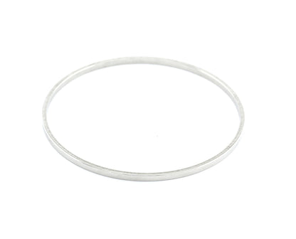 Modern minimal hoop bracelet Base, Shiny Gunmetal tone (60mm inside) 5577 GM