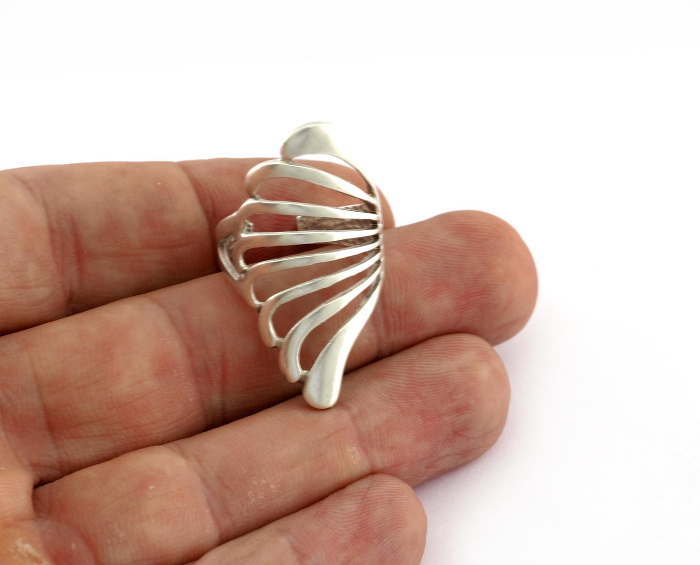 Feather Wing Ring Raw brass - Antique silver plated - Shiny Gold - Shiny Silver plated Brass (6-9US Adjustable size) 4204