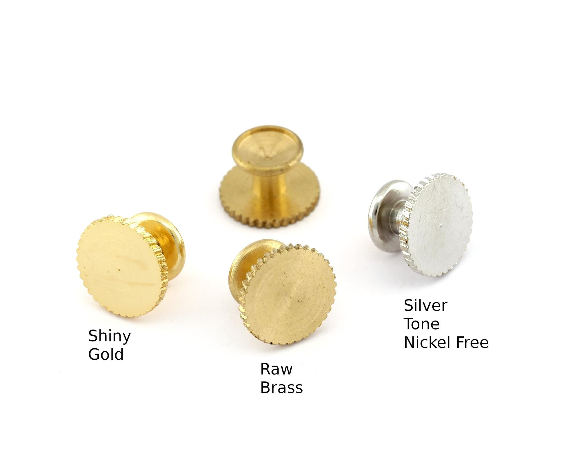 Brass cufflink making base blank settings bezel 12x8mm 7mm Brass, Shiny Gold, Silver Tone (Nickel Free) Shirt Collar Tuxedo Stud 3677