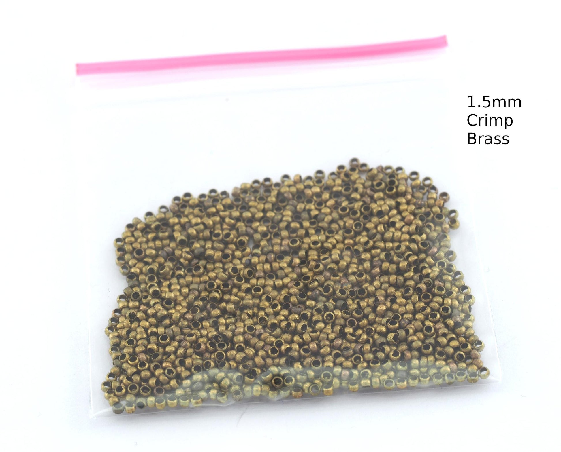 Crimp brass beads 2,5mm - 2mm 1,5mm Sizes Spacer Bead , Gold Tone Silver Tone (Rhodium plated) Antique brass tone Findings bab1 5581