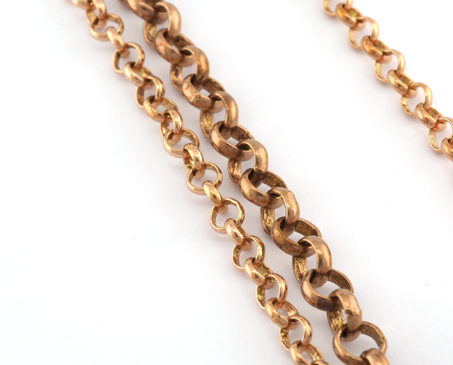 Belcher Chain / Rolo Chain Soldered chain raw brass 6mm or 8mm Z202