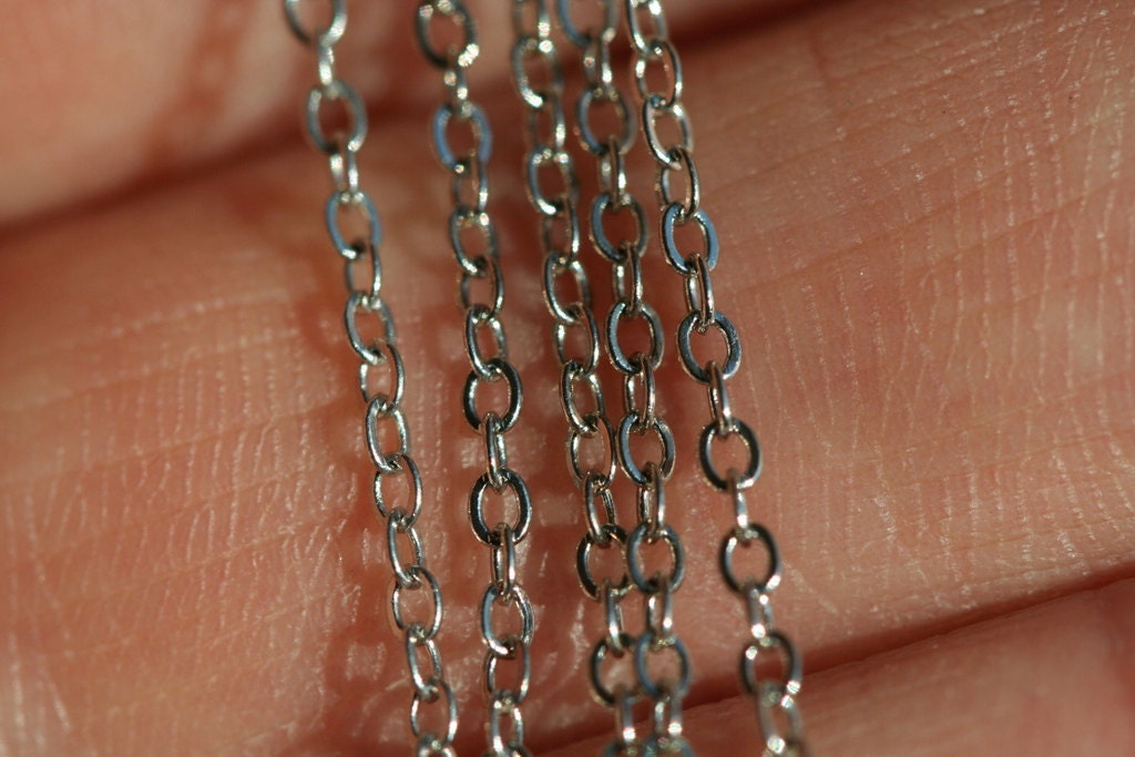 Soldered flat cable chain 1,5x2mm nickel tone Z022