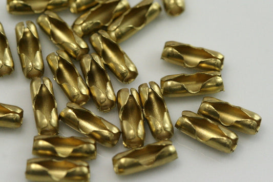 2.3mm Raw Brass Ball Chain connector 1826