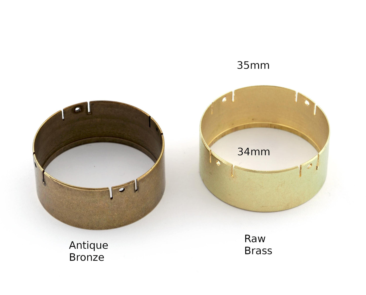 Cylinder brass parts 35x15mm home decoration, artistic designs, handmade furniture (34mm inner size) brass or antique bronze bab34 5602