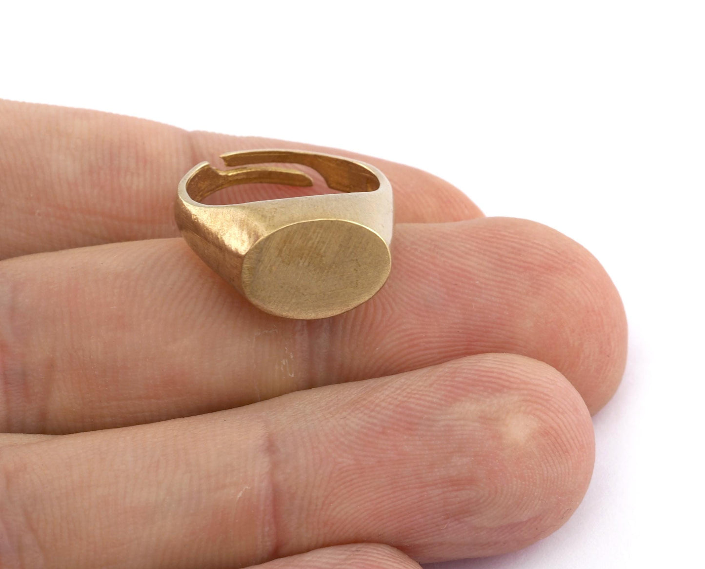 Oval Blank Ring Base Adjustable Raw Brass or Antique Silver plated (10x14mm Blank) (6-8 US Adjustable ) 5593