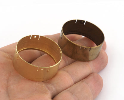 Cylinder brass parts 35x15mm home decoration, artistic designs, handmade furniture (34mm inner size) brass or antique bronze bab34 5602