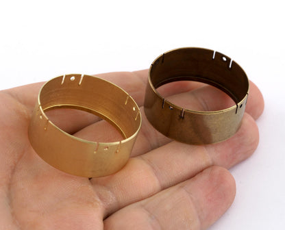 Cylinder brass parts 35x15mm home decoration, artistic designs, handmade furniture (34mm inner size) brass or antique bronze bab34 5602