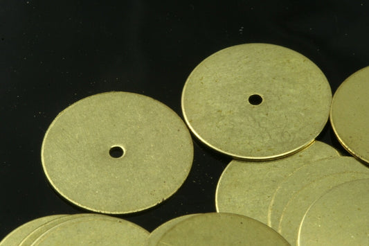 Circle middle hole Raw brass 20mm raw brass Charms ,Findings 1604R-211