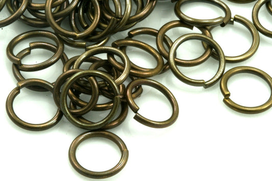 Open jump ring 8mm 20 gauge( 0,8mm ) antique brass jumpring 820JA-11 1163AB