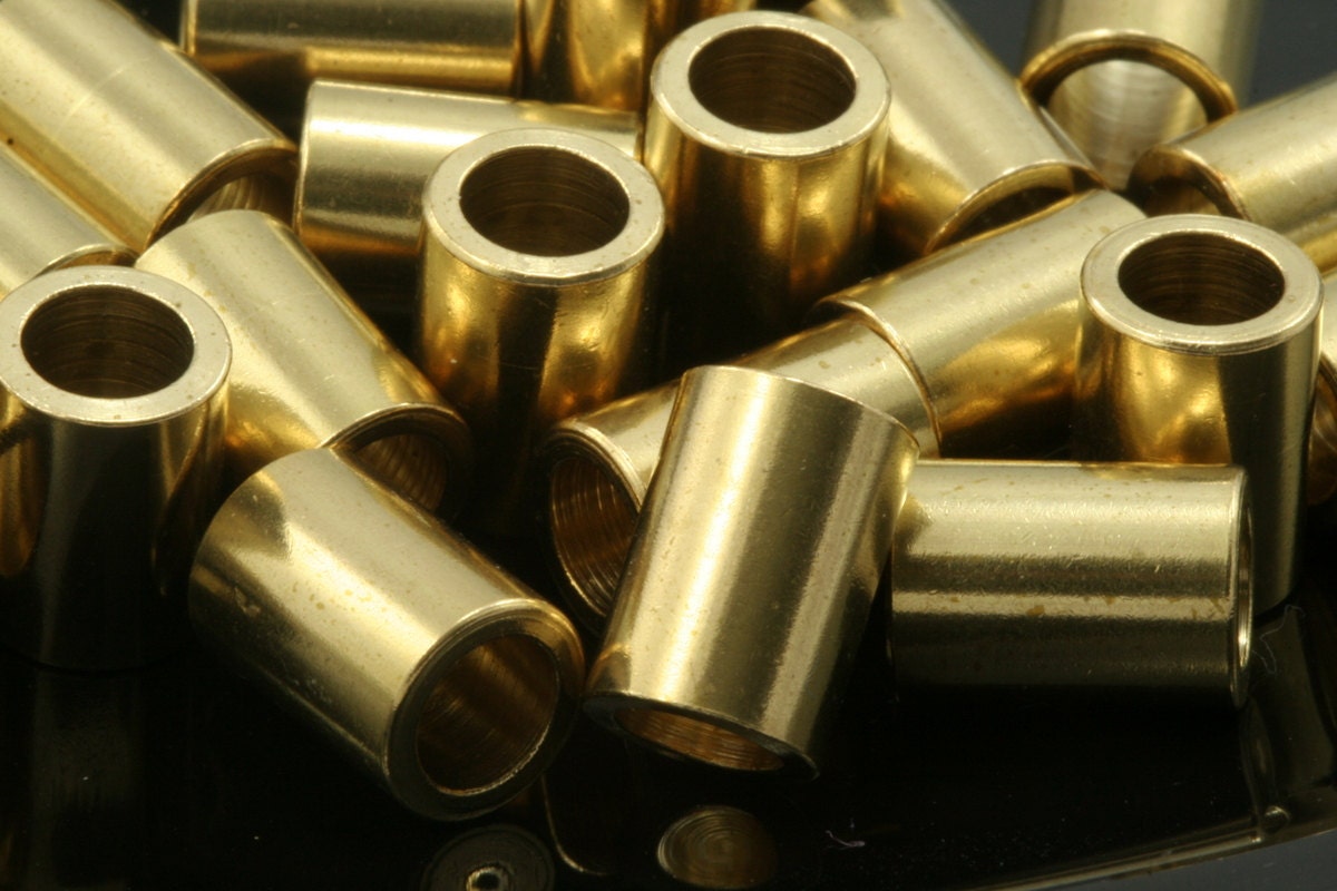 Raw Brass Tube 10 Pcs 7x10mm (hole 4,7mm ) industrial brass industrial brass Charms,Pendant,Findings spacer bead 1641