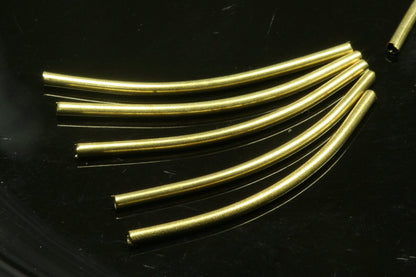 50 pcs raw brass curved tube 1,5x33mm E442Y 810