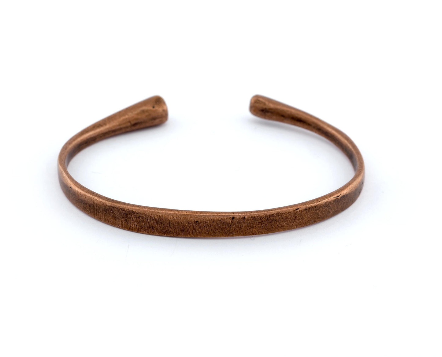 Flat Plain Bracelet , Bracelet Base Blank Antique Copper Plated Brass (60mm size - Adjustable ) 5571 AC