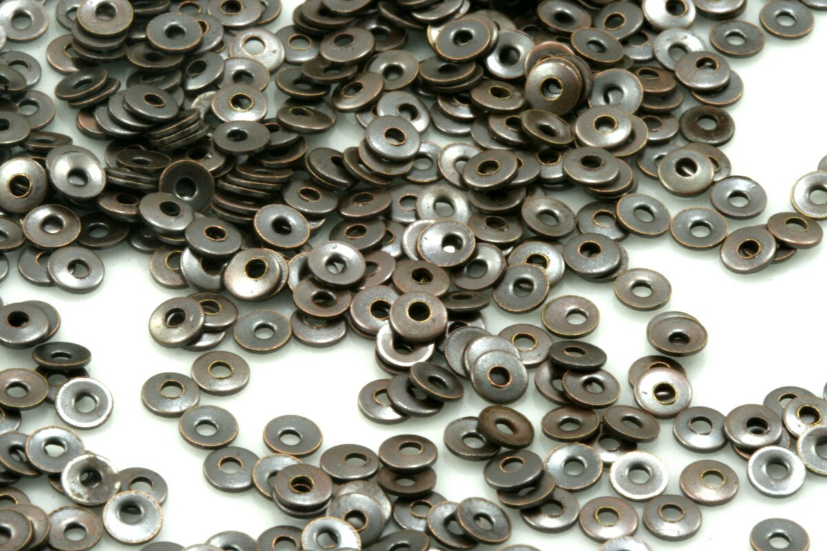 circle middle hole 600 Pcs 3mm antique copper tone, 402AC-14 tmlp