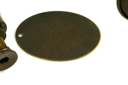 oval 1 hole Charms 10 pcs antique brass tone brass 27x37mm ,findings 594ABT-30