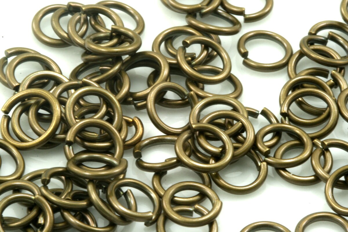 Open jump ring 5mm 20 gauge( 0,8mm ) antique brass jumpring 520JA-5.6 1157AB
