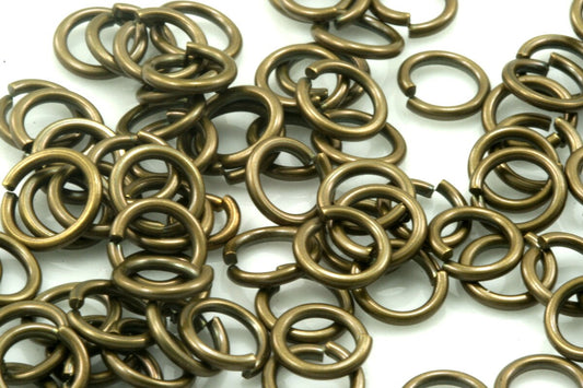 Open jump ring 5mm 20 gauge( 0,8mm ) antique brass jumpring 520JA-5.6 1157AB
