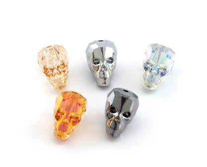 Skull beads 5750 Swarovski® 14mm with a hole in the middle Multi Colors Cab153
