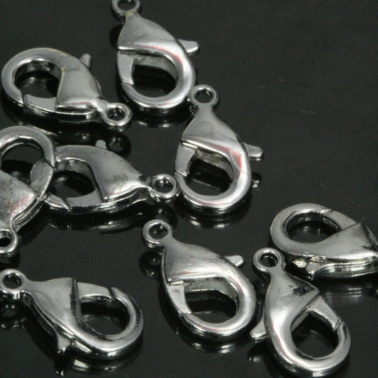 lobster claw clasps gunmetal alloy 12x6mm CL19 OZ502G 302