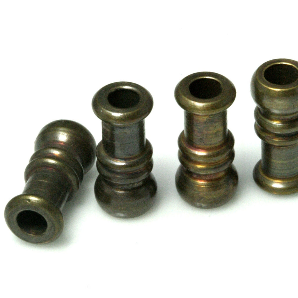 Antique tone brass tube ,6x12,6mm 1/4"x1/2" finding spacer industrial design (3mm 1/8" hole ) bab3 OZ1409-A