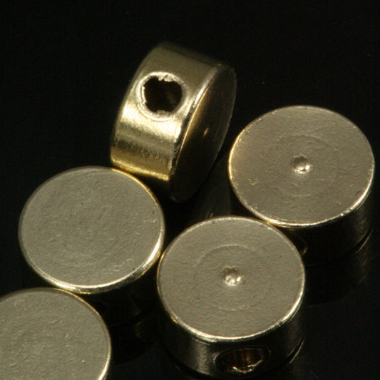 Raw brass 7x3,7mm raw brass pendant raw brass spacer with little spot on one side ( hole 1.8mm 13 gauge) bab2 C737