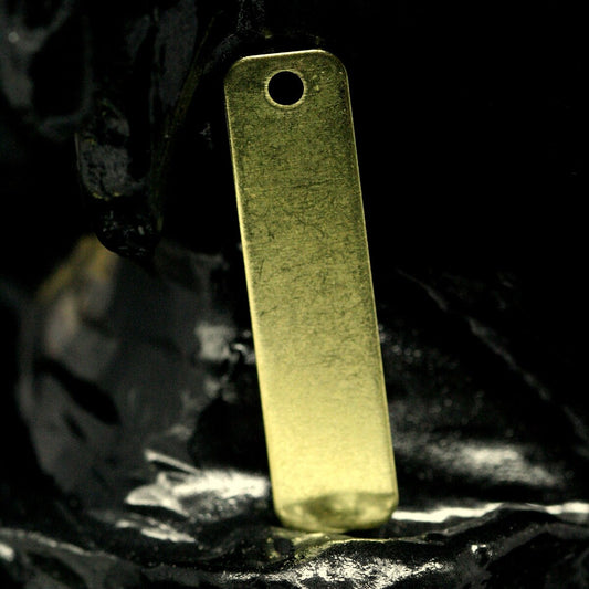 Rectangle Blanks 10x40mm 20 gauge 0.8mm raw brass thickness tag 1 hole charms ,findings 715RT-39