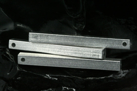 raw aluminum bar square stamping 5x50mm 3/16"x2" finding square rod industrial design (2mm 5/64" 12 gauge hole ) sbl550 1092-A1