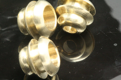 brass end caps 10 pcs raw brass 13x11mm (hole 7.2mm 4.5mm) industrial 1002R ENC7