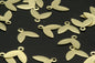 300 Pcs raw brass flower leaf - fish tail 9,5x9mm Charms ,Findings 1016R-42 tmpl