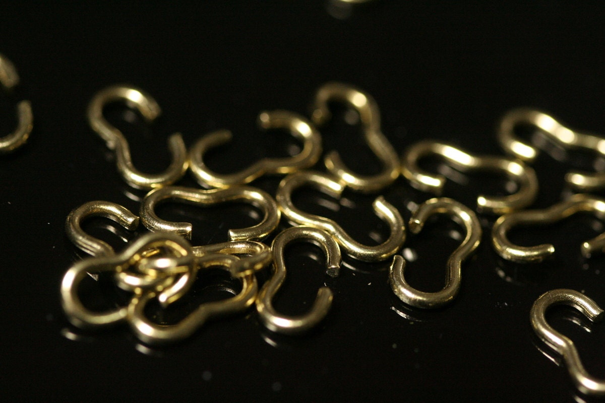 100 pcs raw brass 10mm 3 shape connector ( 1,2mm 16 gauge) , crimp, findings 1021CSR-21